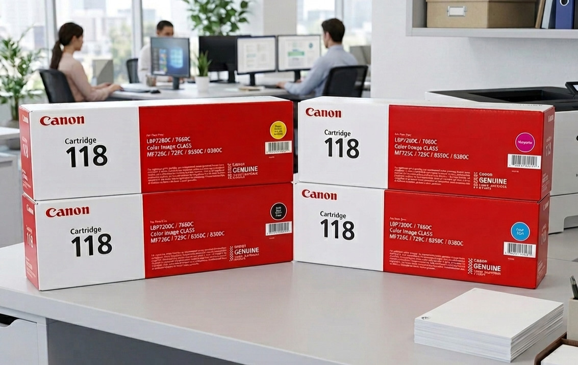 Canon 118 Toner Set BK-C-M-Y Premium Quality Fast Shipping - Sealed Box