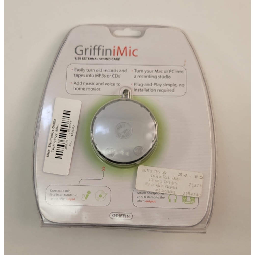 Griffin Technology iMic USB External Sound Card - New in Package