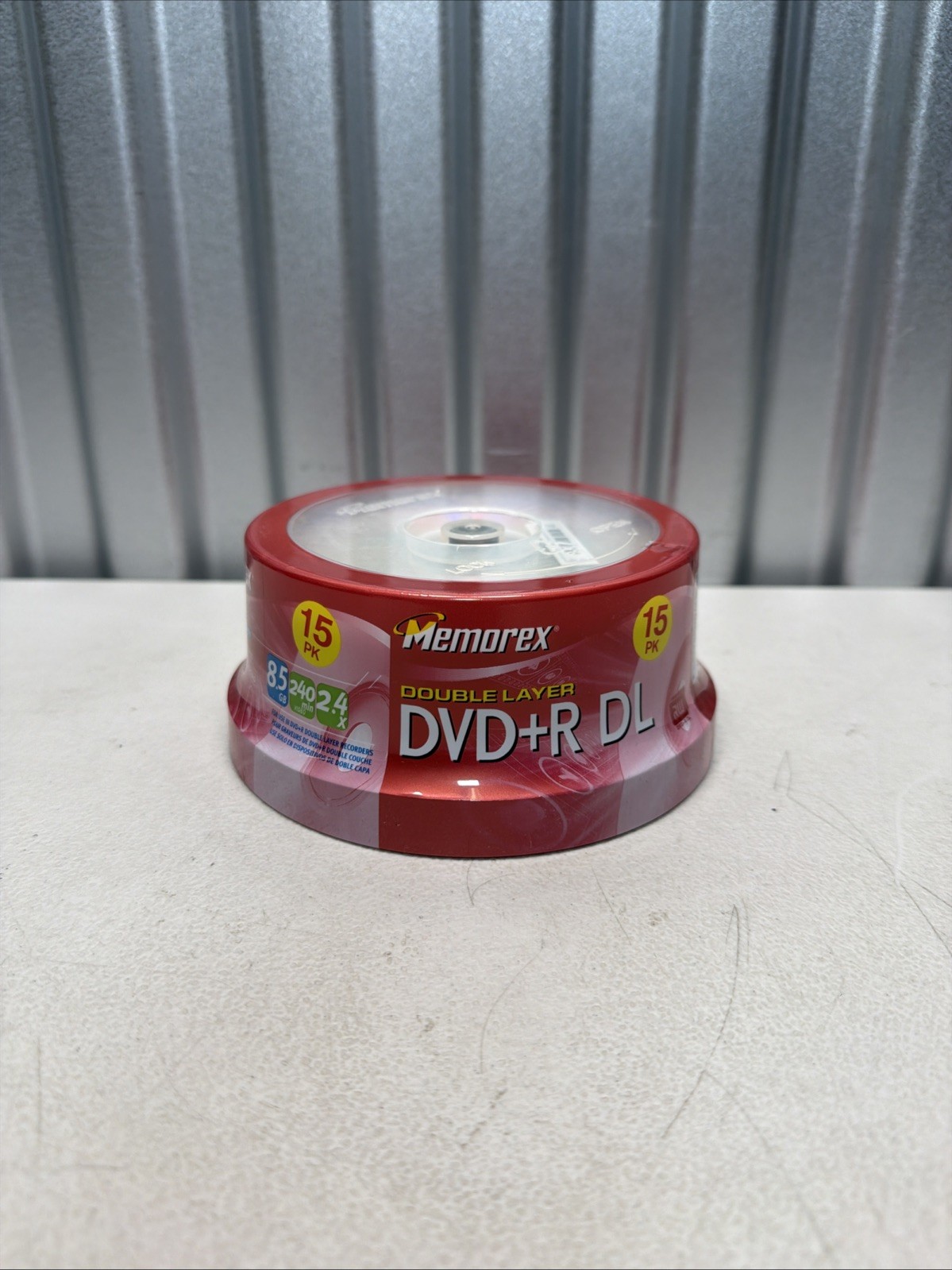 NEW Memorex Double Layer DVD+R DL 15 pack 8.5 GB 240 Min 2.4x Blank SEALED