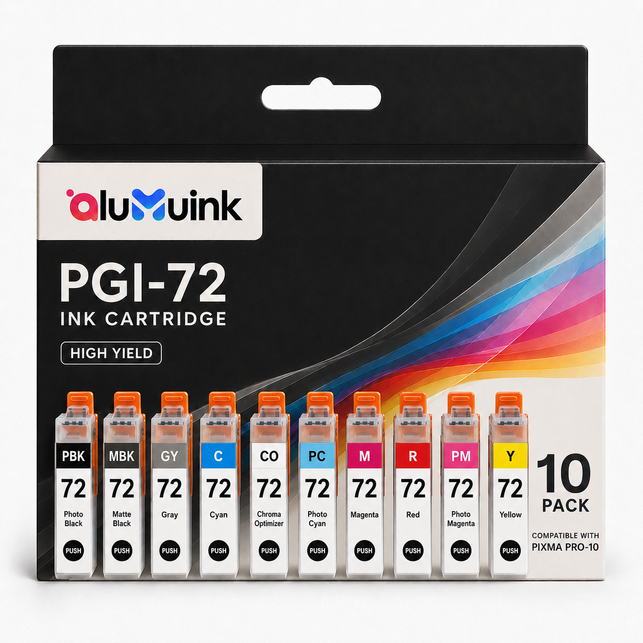 PGI-72 High Capacity  Ink Cartridge Replacement for  Pixma Pro-10 Pro-10s