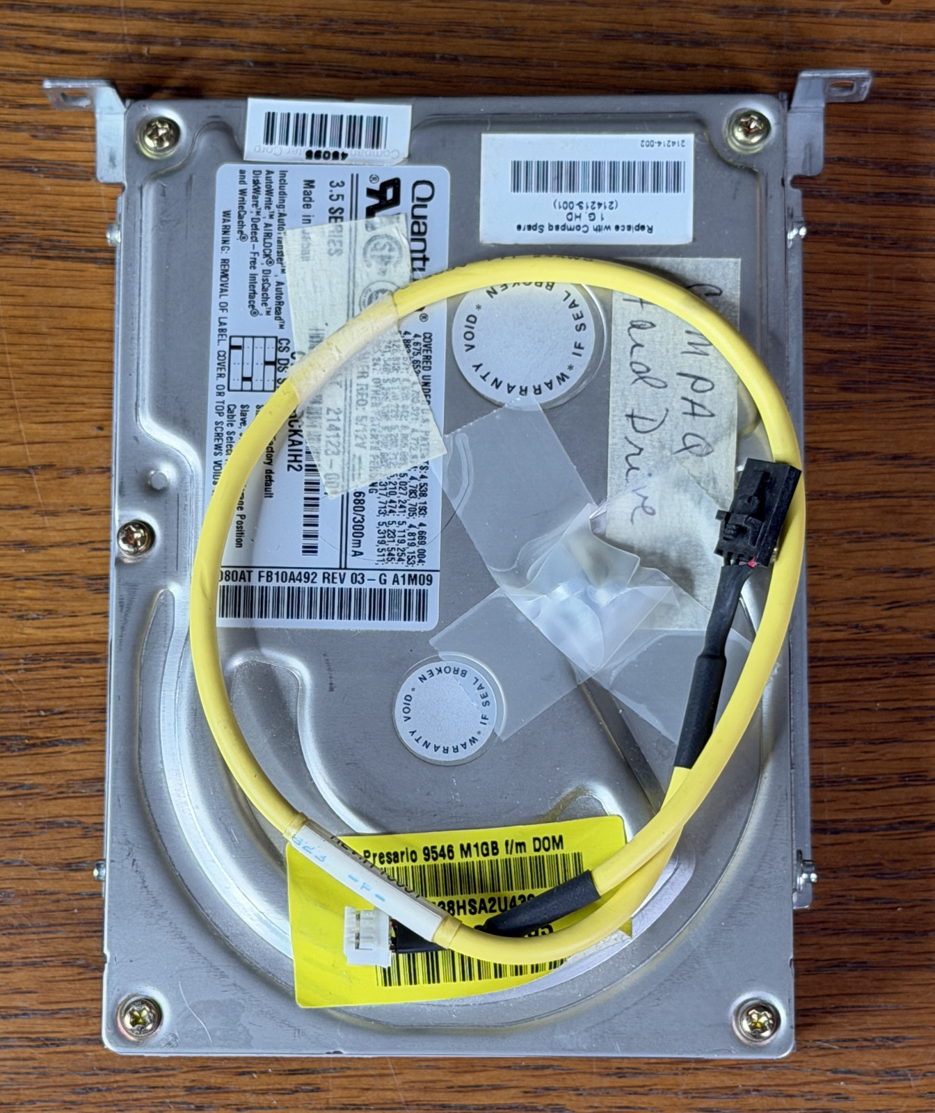 QUANTUM FIREBALL 1080AT FB10A492 214123-001 3.5" HARD DRIVE OEM COMPAQ PRESARIO