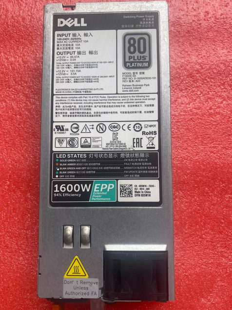 DELL r930 R630 R730XD R740 1600W Power Supply D1600E-S1 F1600E-S0 T4GCW D5W1N
