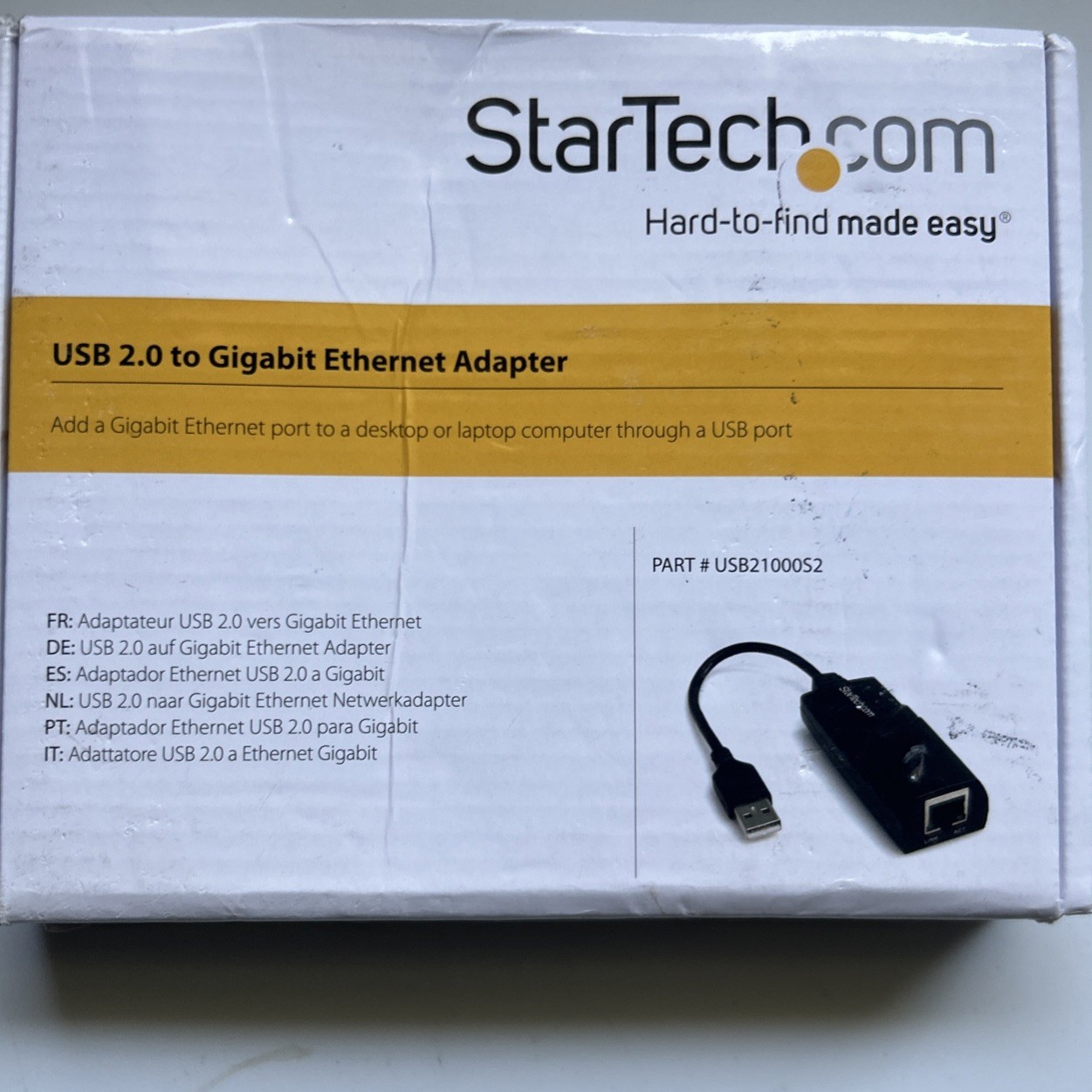 NEW Open  Box StarTech USB21000S2 USB 2.0 to Gigabit Ethernet Adapter