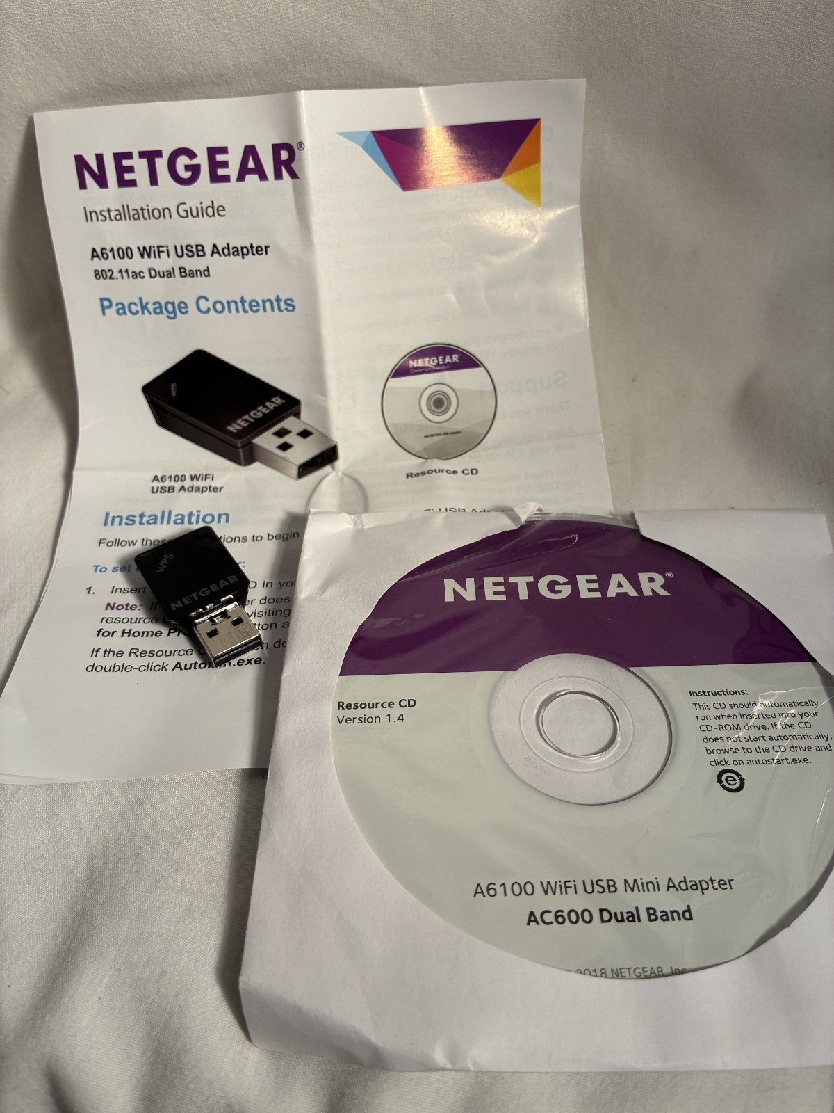 NETGEAR A6100 AC600 Dual-Band USB 2.0 Compatible W/N Works With Any Wifi Adapter