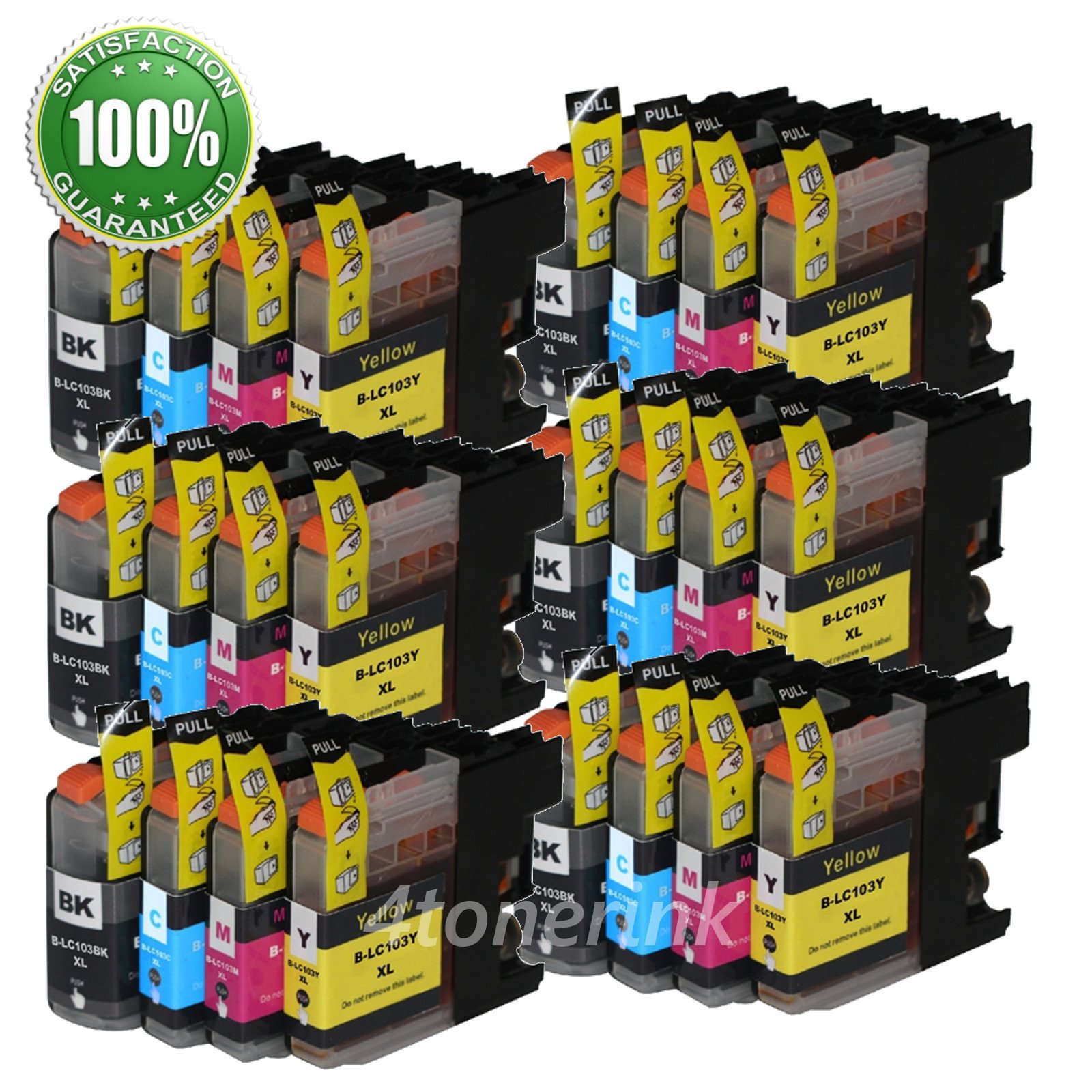 24pk Ink Cartridge For Bro LC103 LC-103 XL MFC-J470DW, MFC-J475DW MFC-J875DW