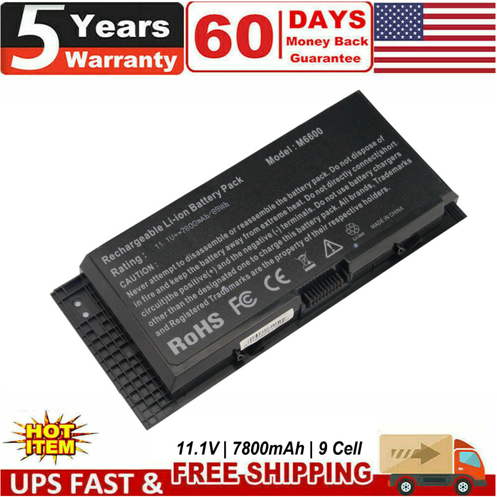 M6600 FV993 Laptop Battery for Dell Precision M4600 M4700 M4800 M6700 M6800 89Wh