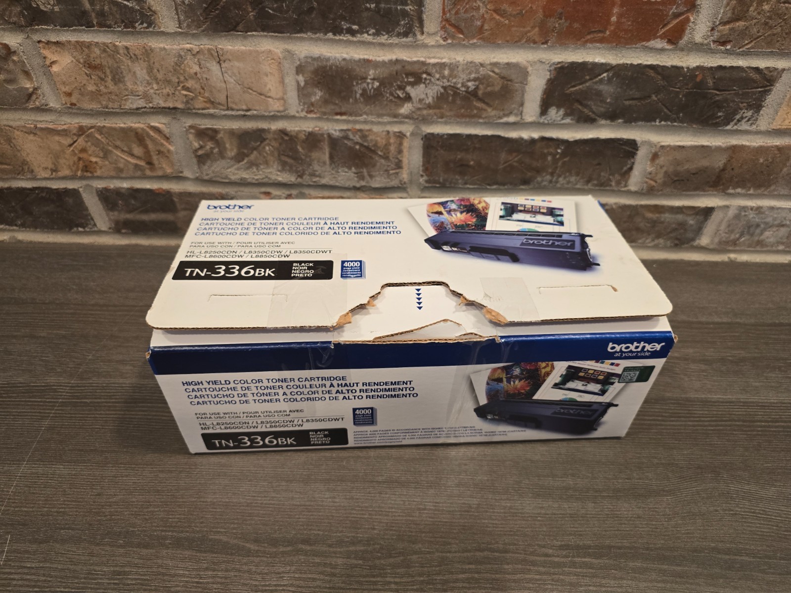 New Open Box Sealed bag Brother TN336BK Toner Cartridge