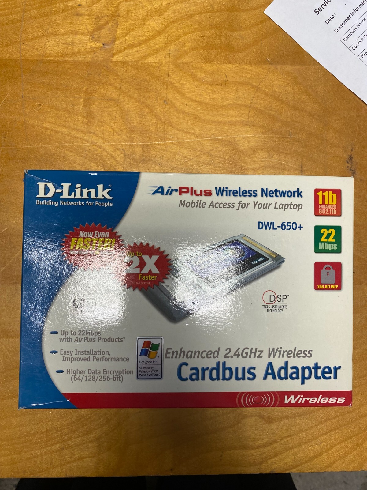 D-Link airplus wireless adaptor DWL-650+