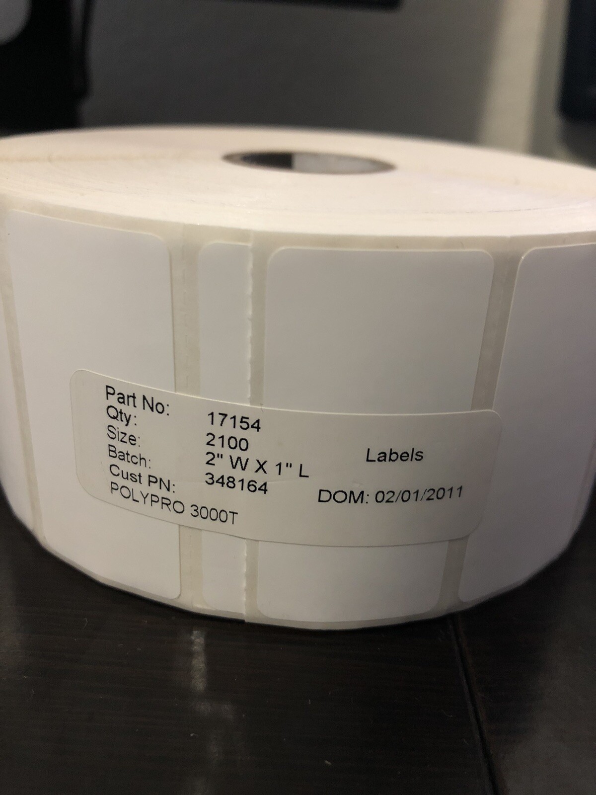 Zebra 2"x1" PolyPro OEM TTR 2k Labels ZD420 ZD500 ZD620t TLP2824 GX430T Printers
