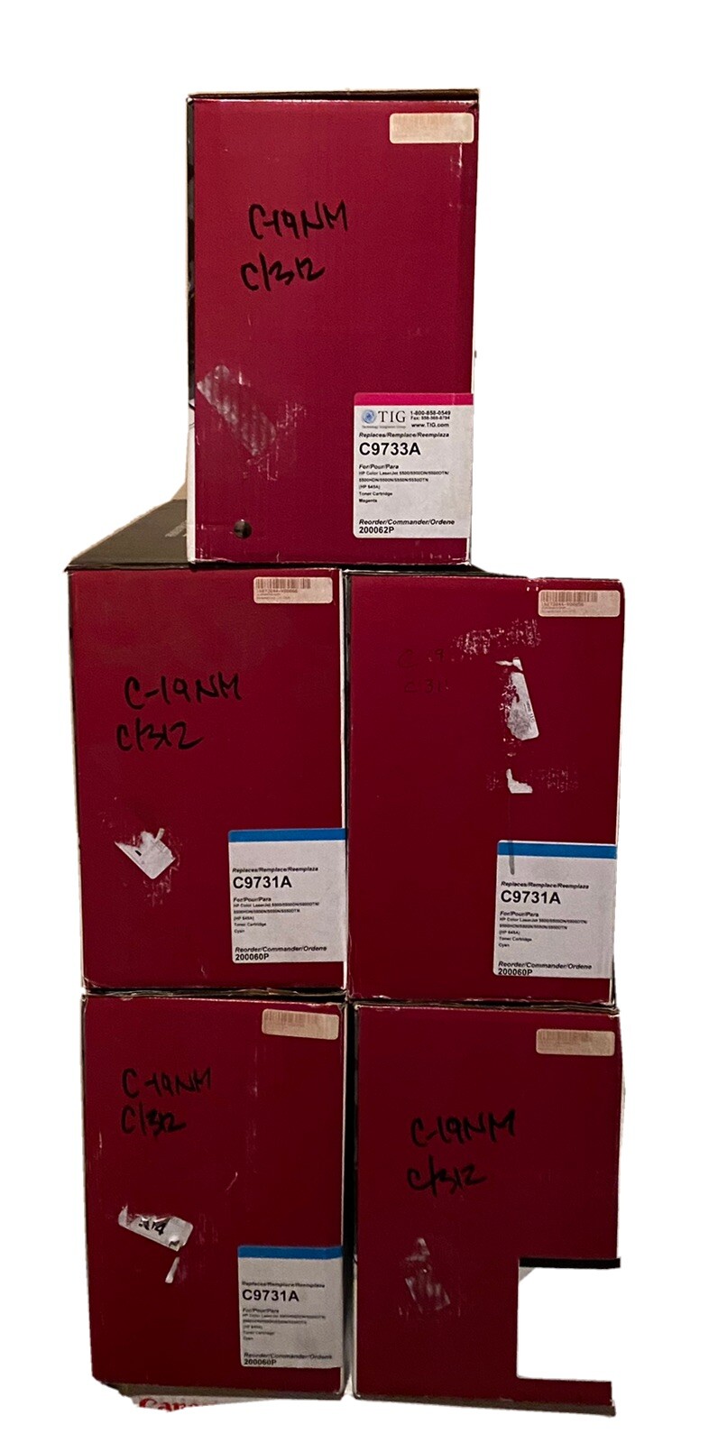 New Sealed Box HP 645 LaserJet Replacement C9731A (x3) C9730A (x1) C9733A (x1)