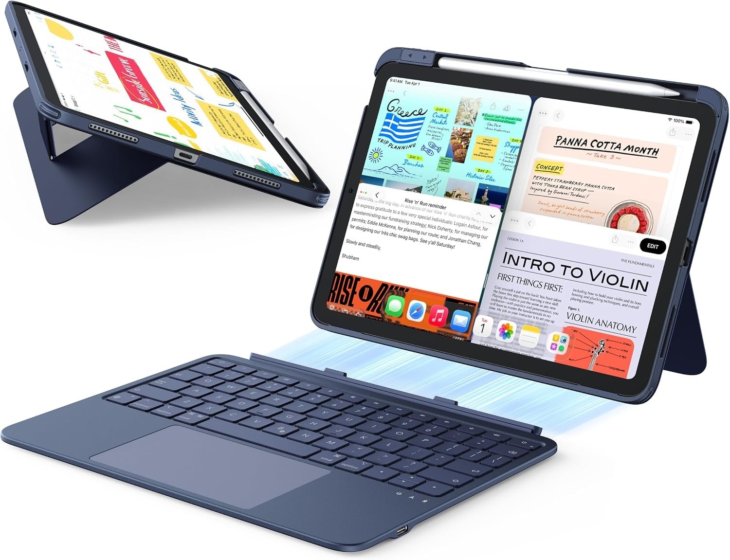 ESR for iPad Air 11 Inch Case with Keyboard M4/M3/M2, Ultra-Light