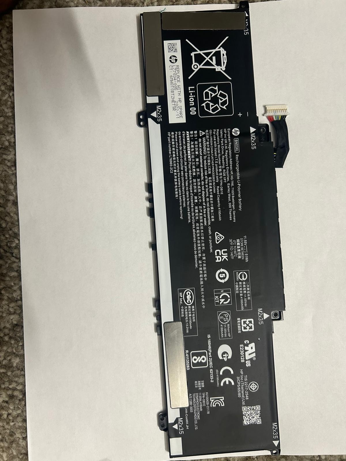 Original Used HP Envy x360 ew0023dx Laptop Internal Battery