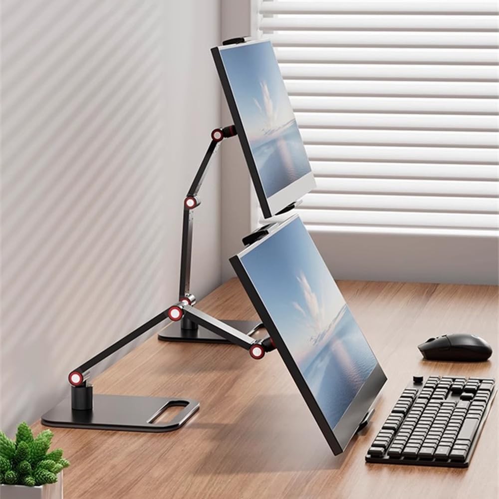 Portable Monitor Holder for 12–17.3in Screen Adjustable Metal Desk Clamp 360