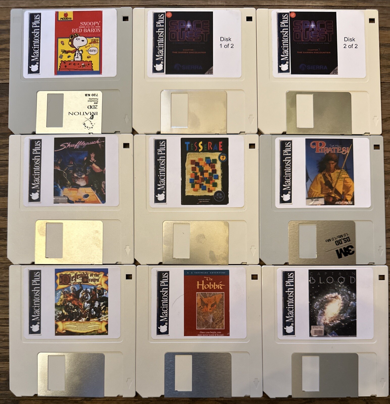Vintage Apple Macintosh Classic Plus Game Pack 2 On New 800K Double Density Disk