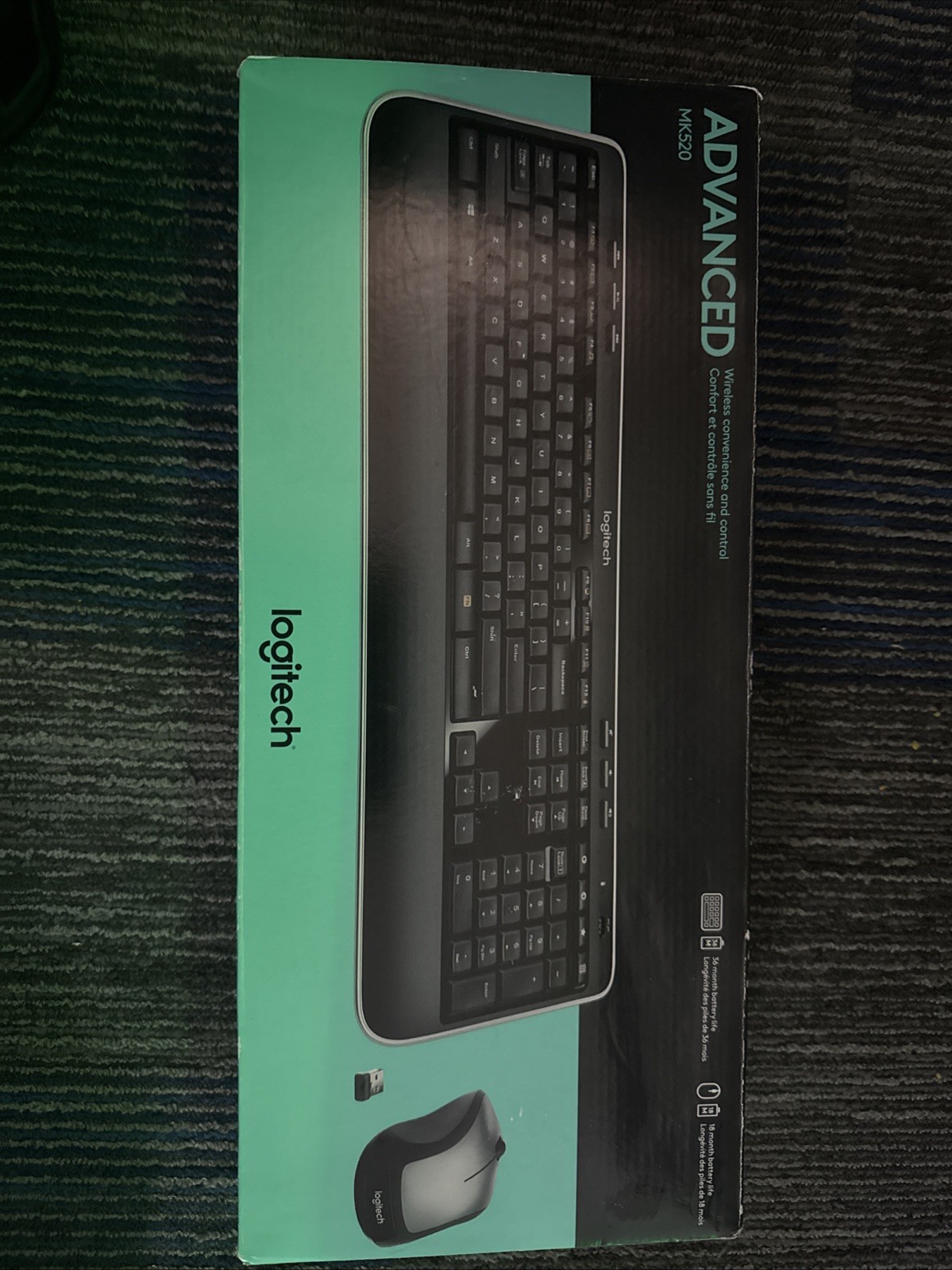 Logitech Advanced MK520 Wireless Keyboard & Mouse Combo Black English QWERTY