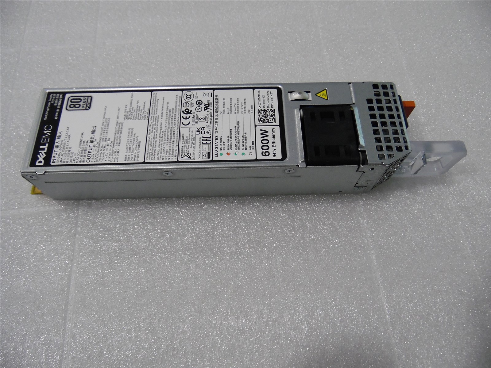 DELL POWEREDGE R450 G15 600W PLATINUM PLUS 80 POWER SUPPLY 3THTT 03THTT