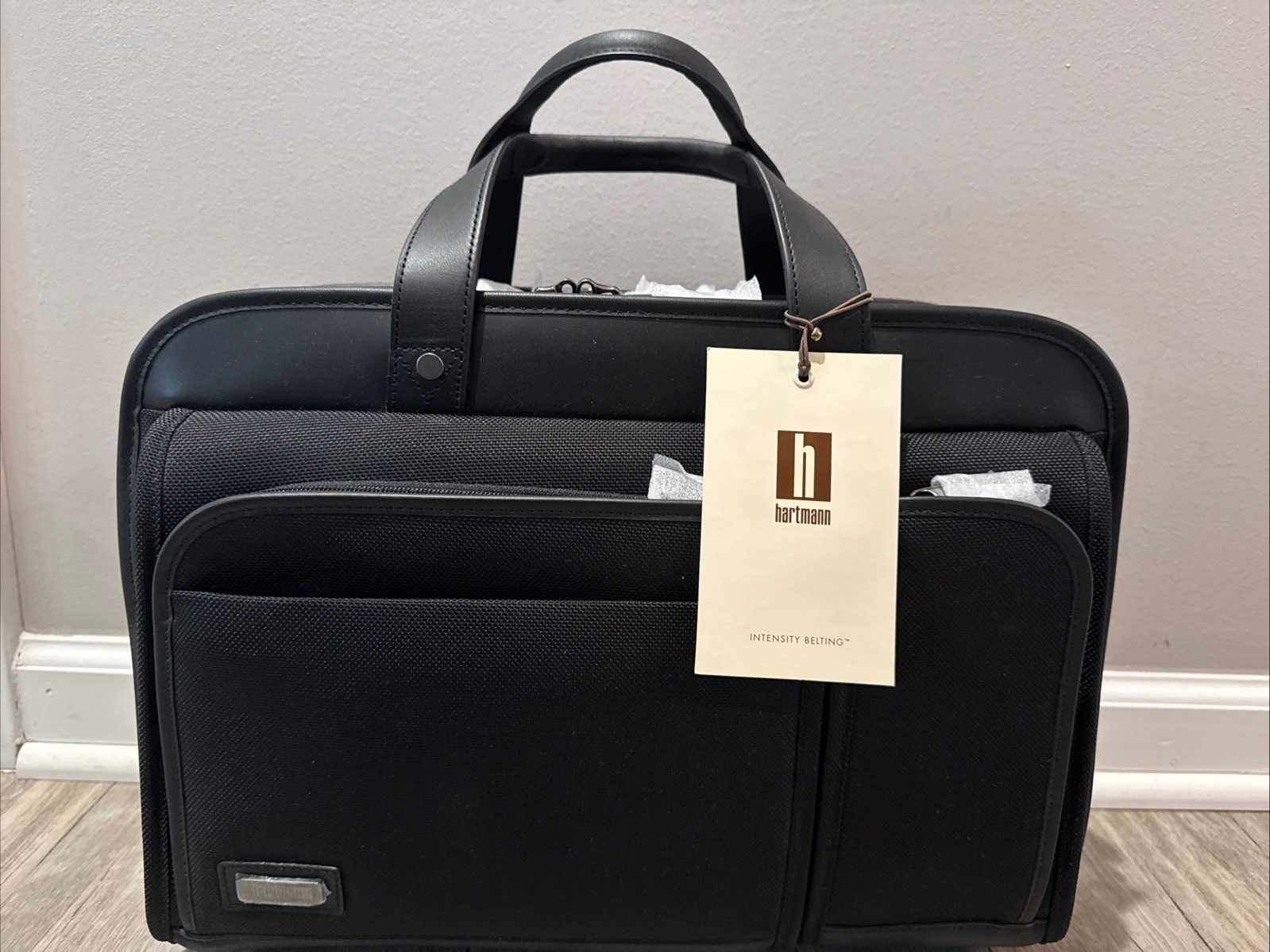 Hartmann Intensity Belt Two Compartment Business Case Black NEW W/Tag 56598-1041