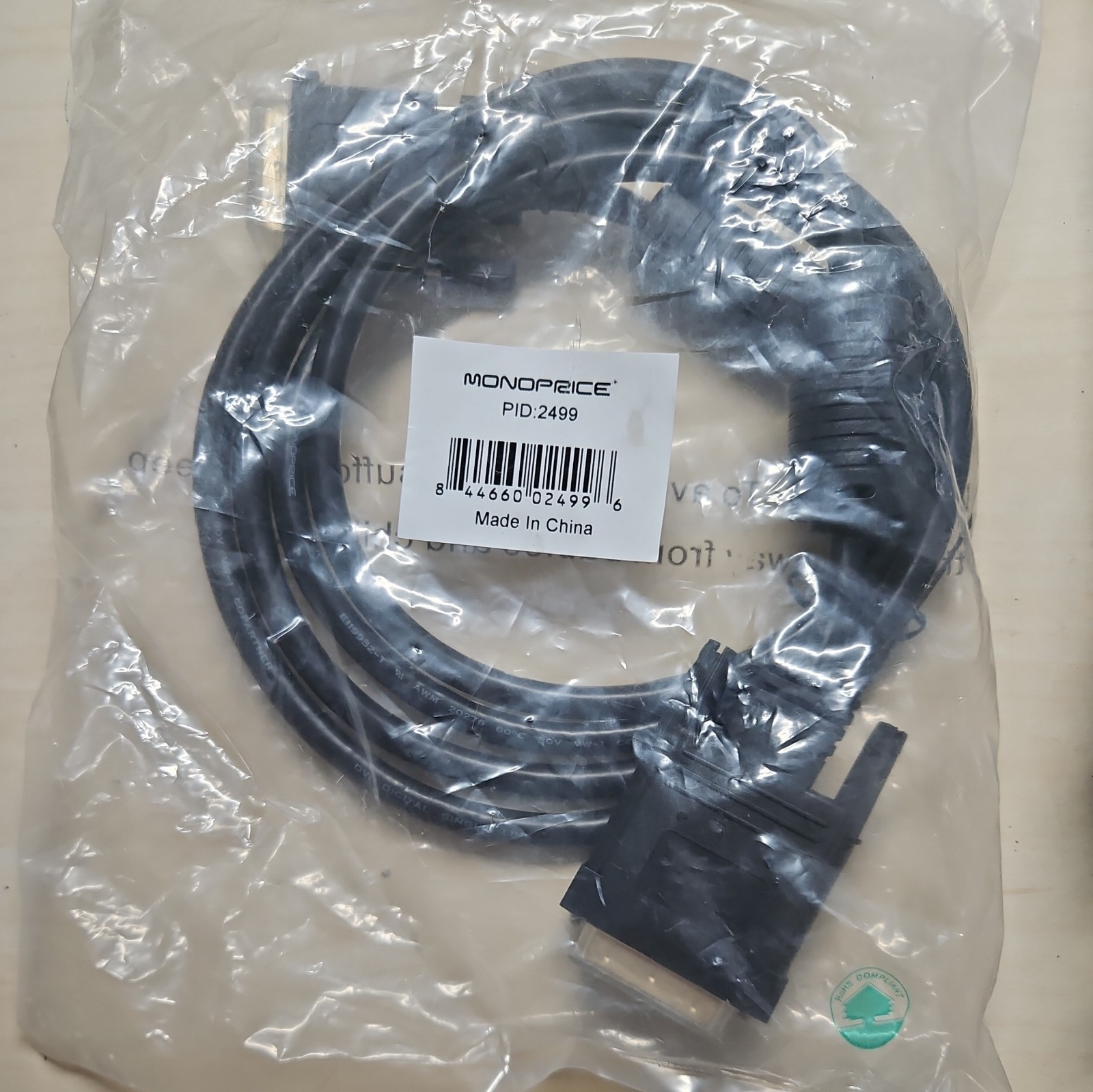 Monoprice (102499) 6Ft. 28AWG DVI-D to M1-D Black Cable - Qty 10