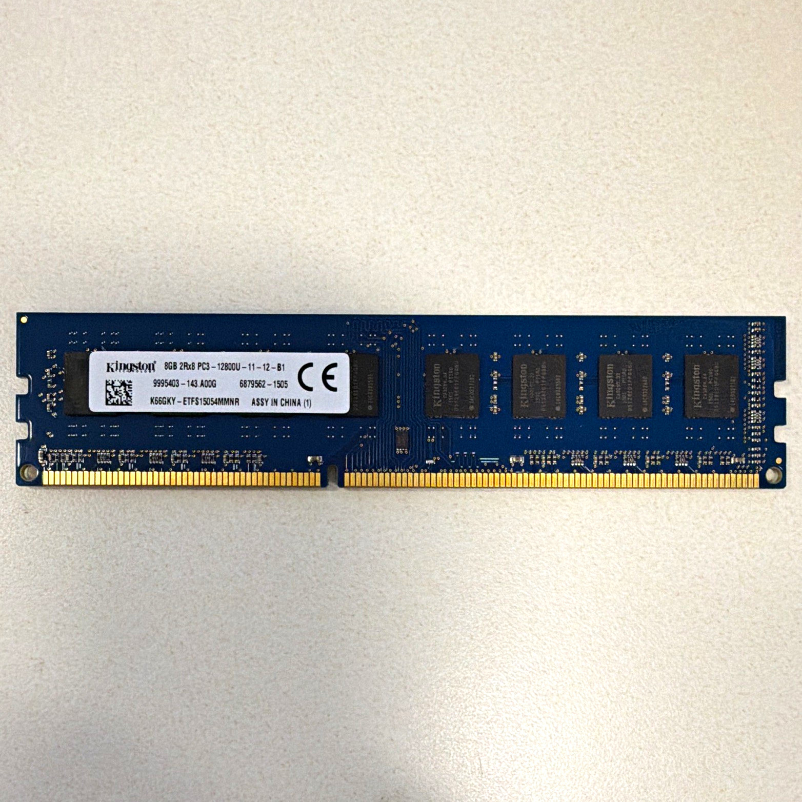 Kingston 8GB DDR3 DIMM PC3-12800U 240-Pin Non-ECC Unbuffered K56KY-EF1