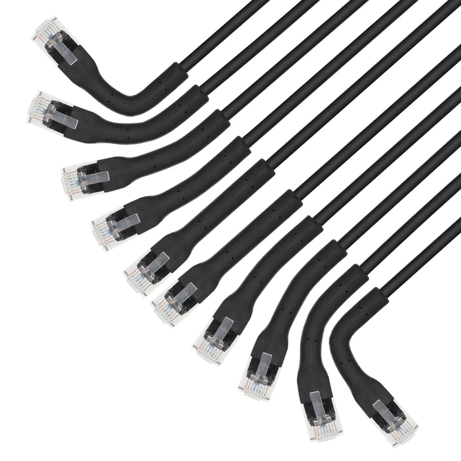 Intellinet 745161 1 Ft Cat-6 U/UTP Slim Patch Cable 10 Pack Black