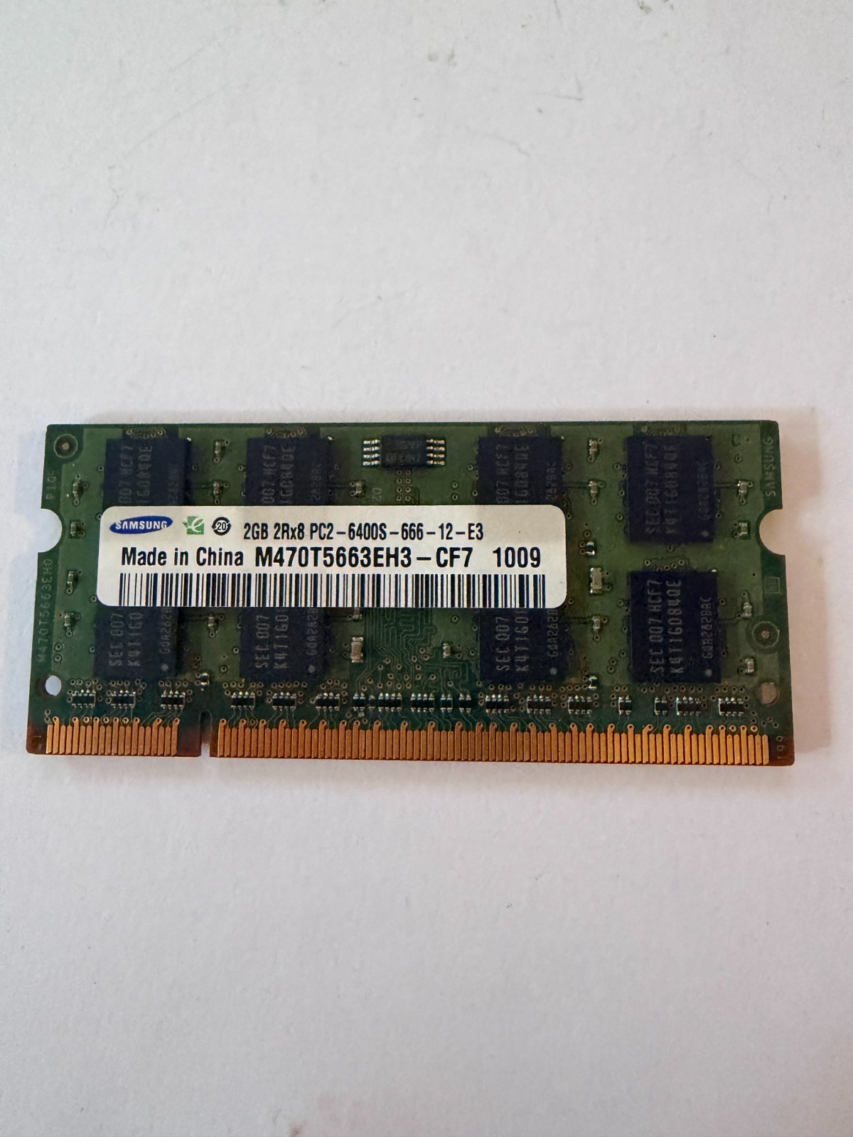 2 GB Samsung Memory for Laptops