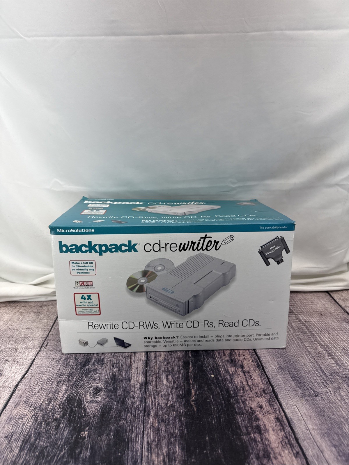 Backpack Cd Rider, Micro Solutions EXTERNAL CD-RW DRI 7485761 NOS OPEN BOX