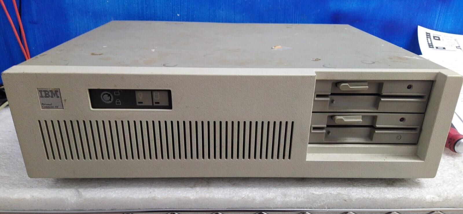Vintage IBM PC AT 5170 Computer UNIQUE BGI Xcelx 286 287 RARE Double Stacked RAM