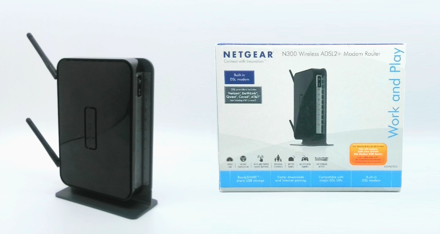 NETGEAR - DGN2200  – N300 Wireless ADSL2+ Modem Router