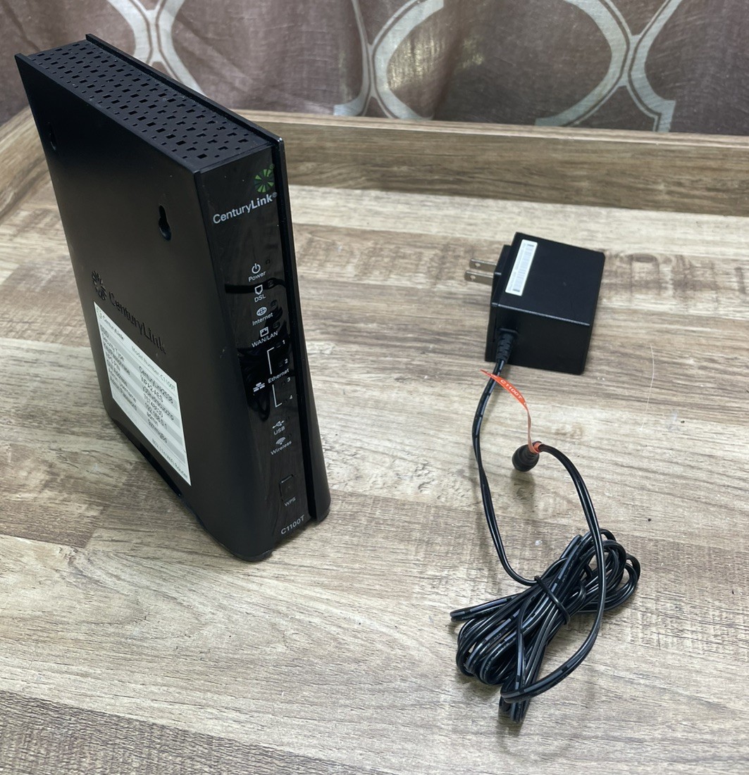 CenturyLink Modem Model C1100T Wireless DSL Router 4 Ethernet Ports Fully Tested