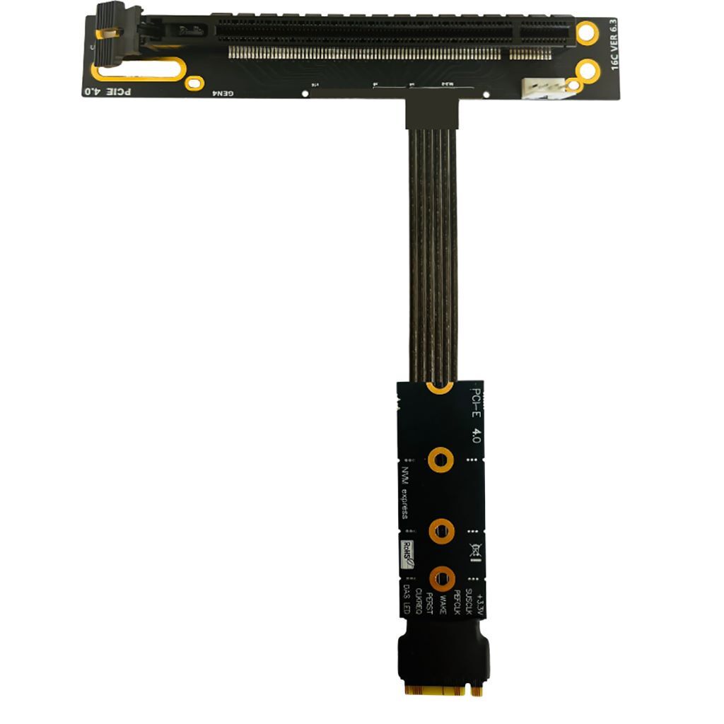 M.2 to PCIe x16 Graphics Card Adapter Cable for M2 NVME GEN4 to PCI-e 4.0 X4 CPU