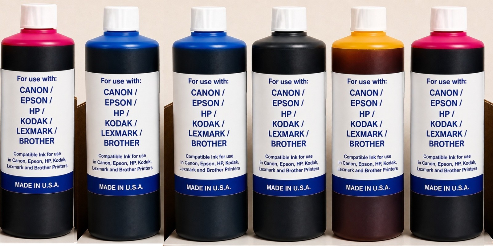 6 LITERS BULK INK REFILL FOR HP CANON EPSON LEXMARK DELL BROTHER INKJET PRINTERS