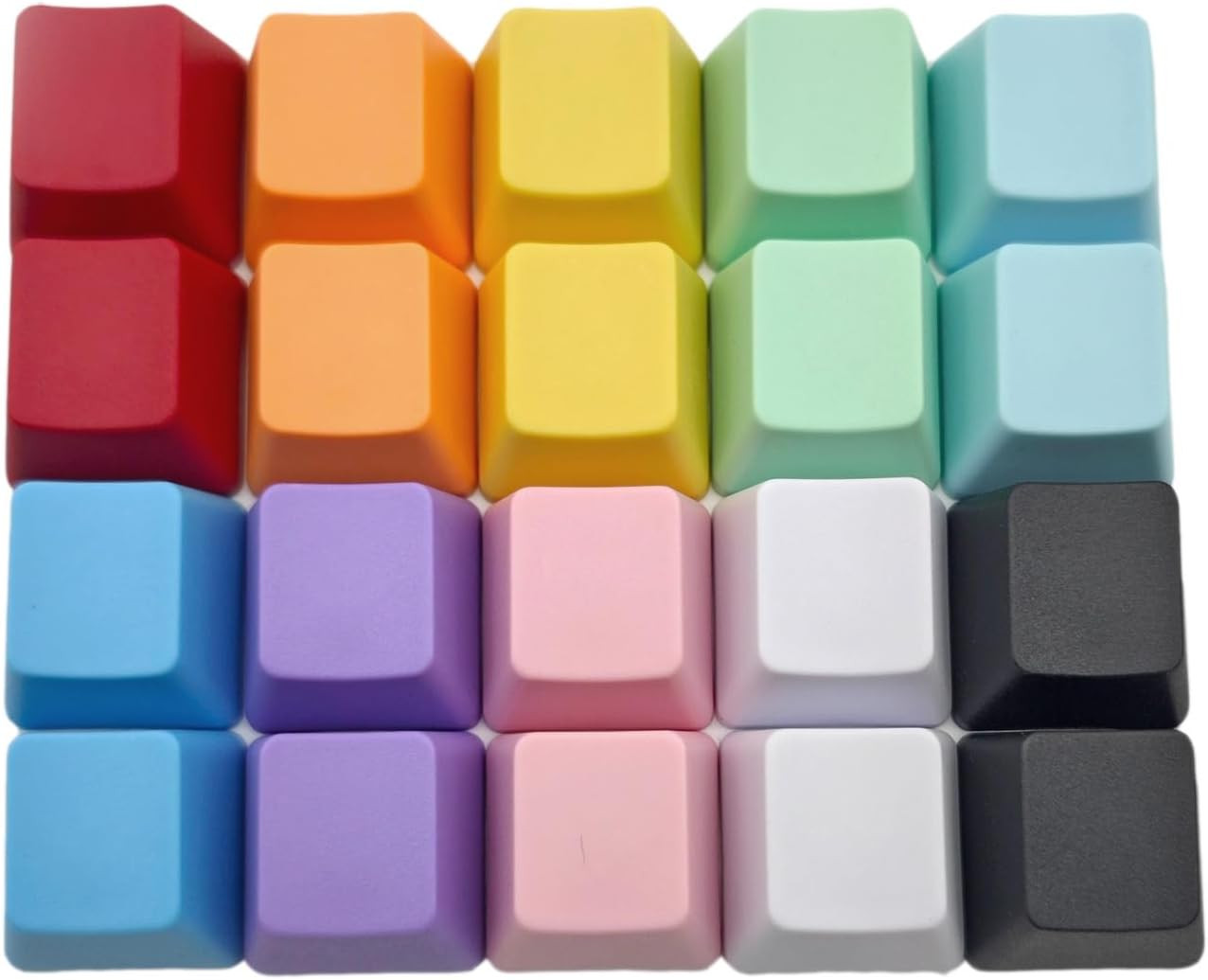OEM Profile Blank Keycaps PBT Rainbow Mixed Colors 1U R4 Keycap for MX switches