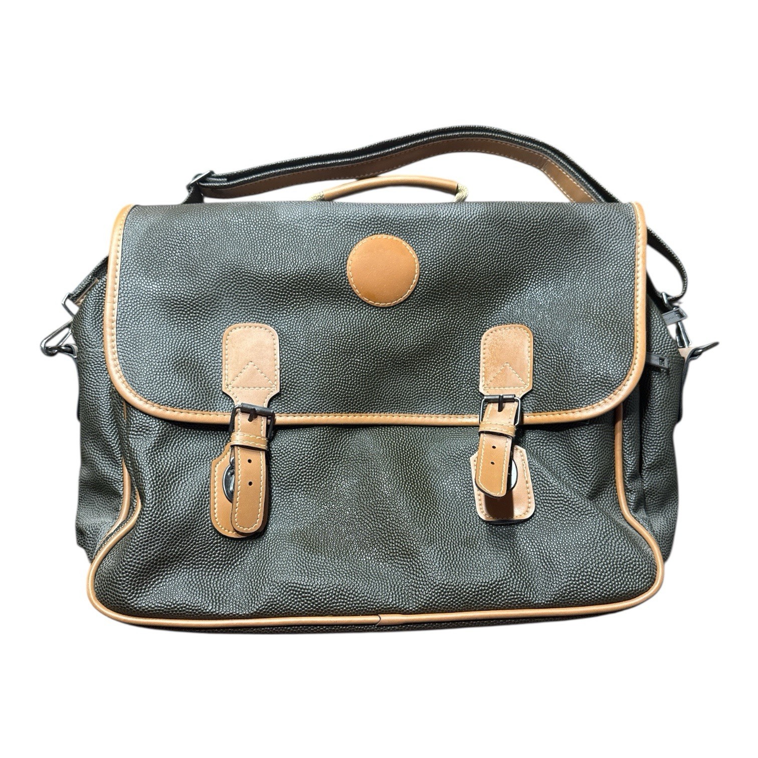Vintage Pan Am Messenger Bag W/ Strap Latch In Pebbled Brown EXCELLENT CONDITION