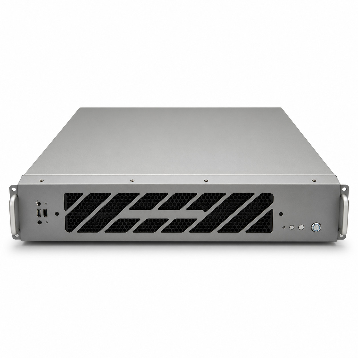 2U 12in Short Depth Rackmount Server Chassis Case with Triple 80mm Cooling Fans