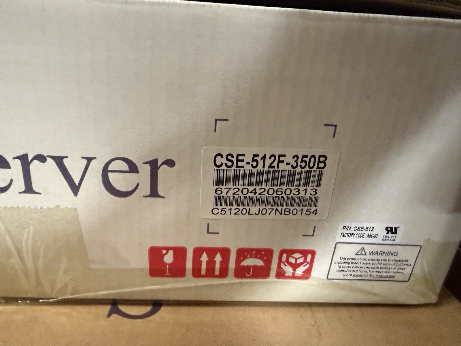 *NEW* SuperMicro CSE-512F-350B1 1U Chassis W/ PSU - No Boards