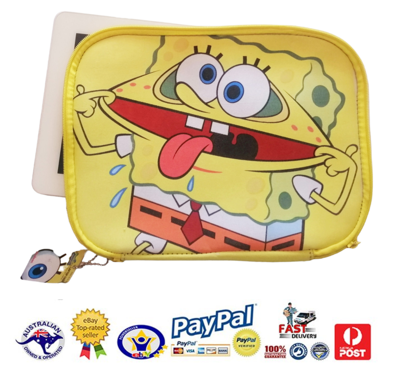 Spongebob Square Pants 10 INCH Soft Laptop Tablet Sleeve Cover Case Pouch NEW