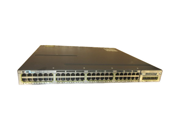 Cisco WS-C3750X-48P-S 48-Port PoE Switch w/ Dual C3KX-PWR-715WAC & C3KX-NM-1G