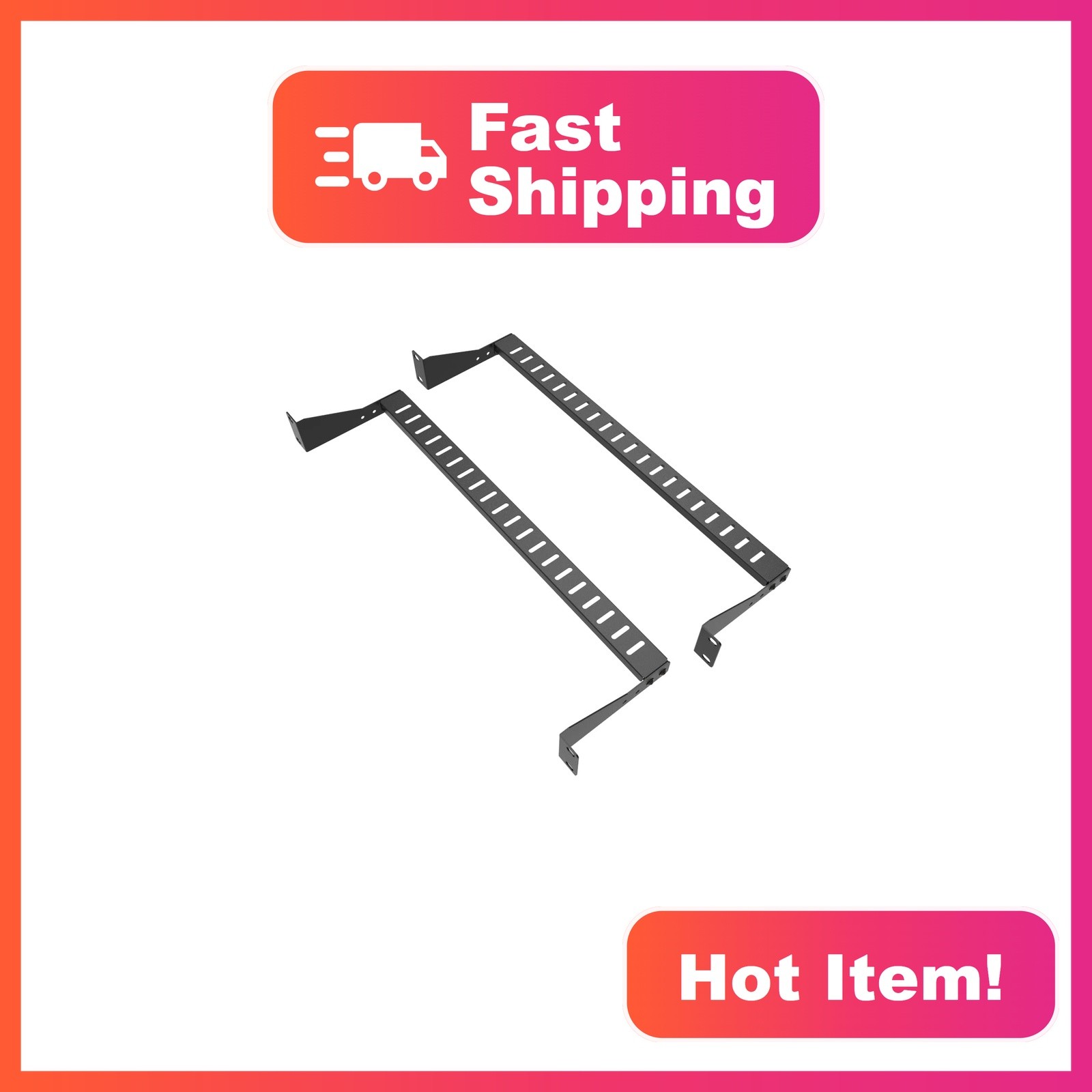 JINGCHENGMEI 2 Pack 1U 19-Inch Rack Cable Bracket