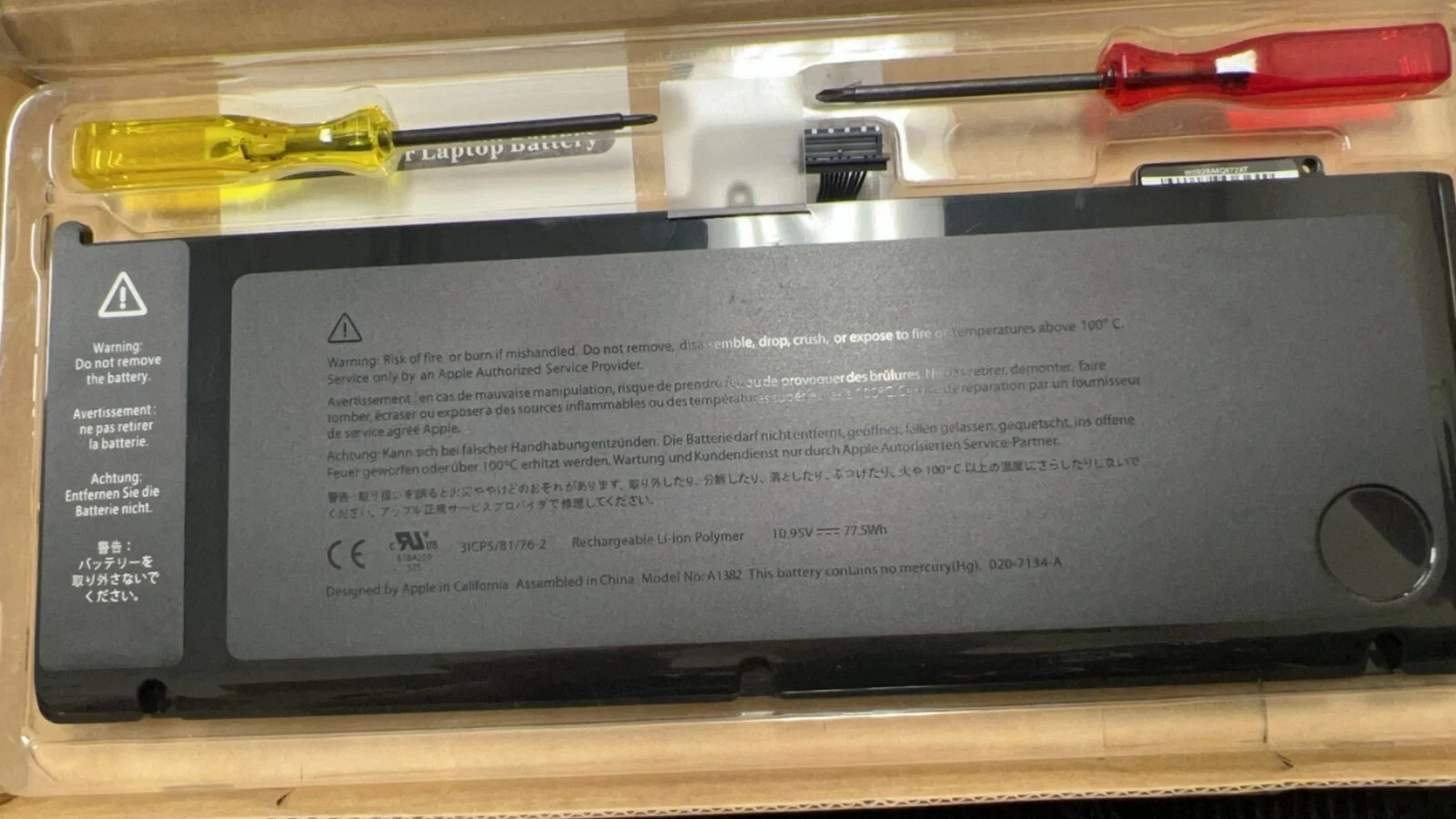 Genuine OEM A1382 NEW Battery for Apple MacBook Pro Unibody 15" A1286 2011 2012