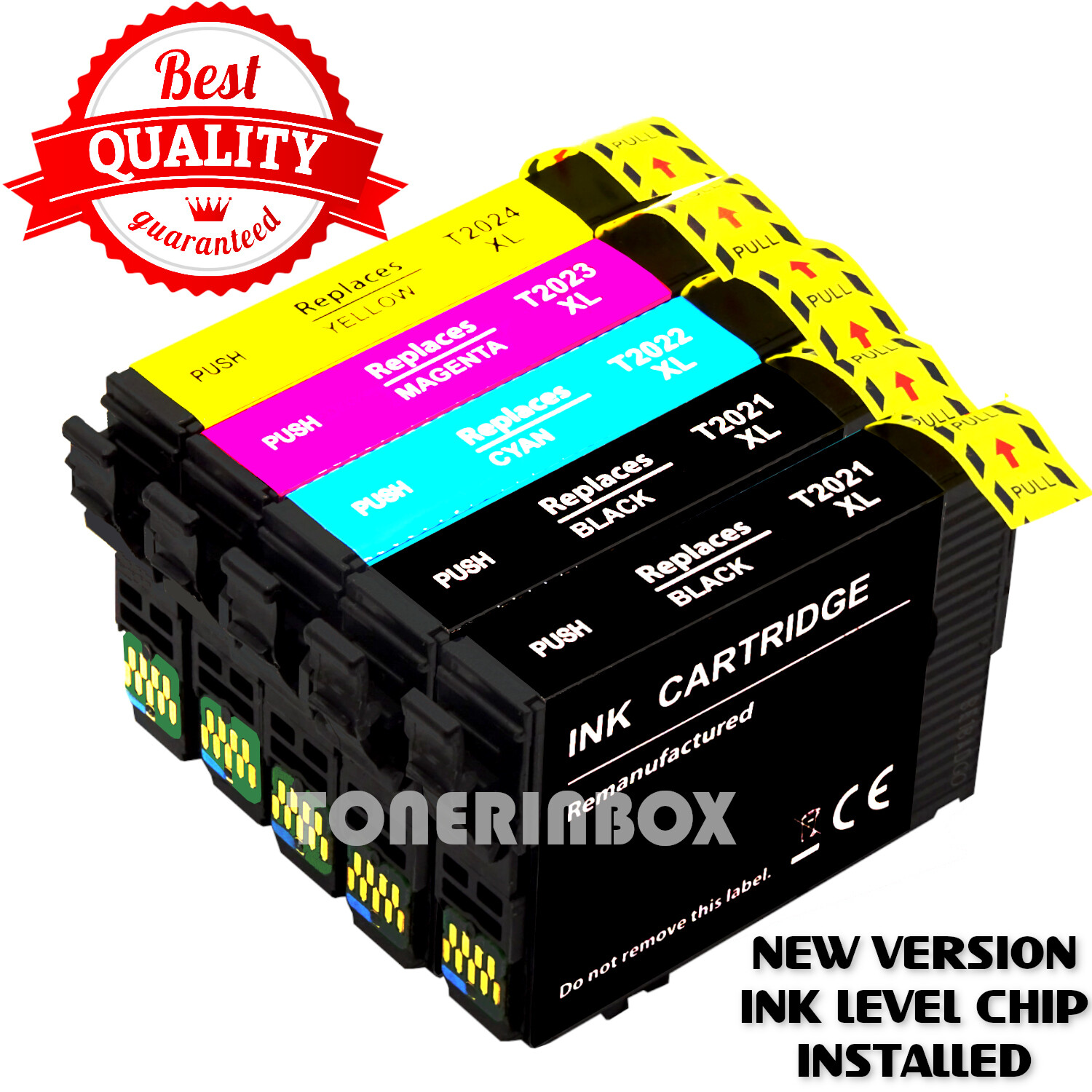 5pk T202XL 202 XL Ink Cartridges For Eps Expression XP-5100 WorkForce WF-2860