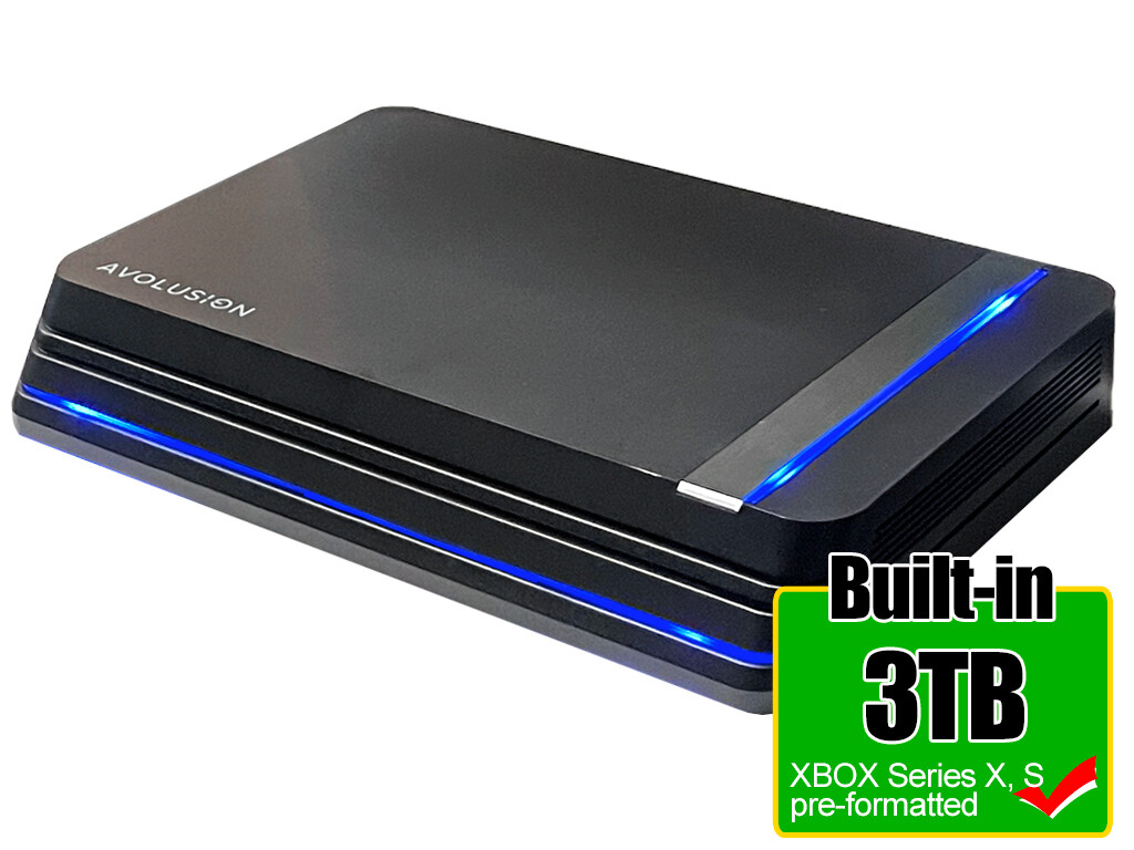 Avolusion HDDGear Pro X 3TB USB 3.0 External Gaming Hard Drive - XBOX Series X,S