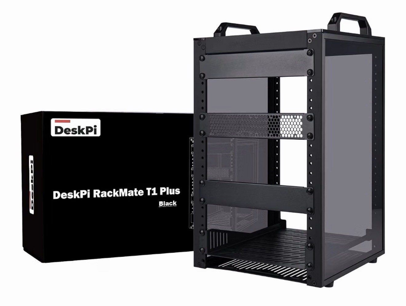 DeskPi GeeekPi 8U Network Rack 10" H x 10.2" D Mini Server Rack Rackmate T1 Plus