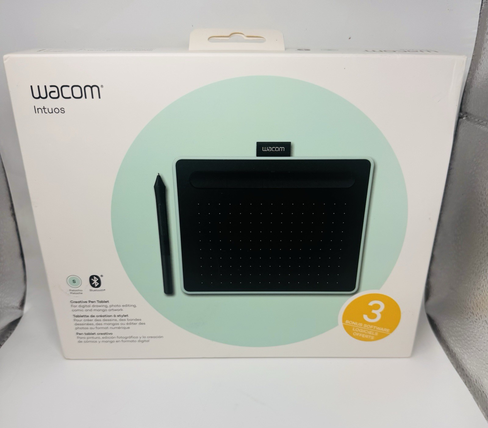Wacom Intuos Small Bluetooth CTL-4100WL Pistachio Drawing Tablet + Pen Box