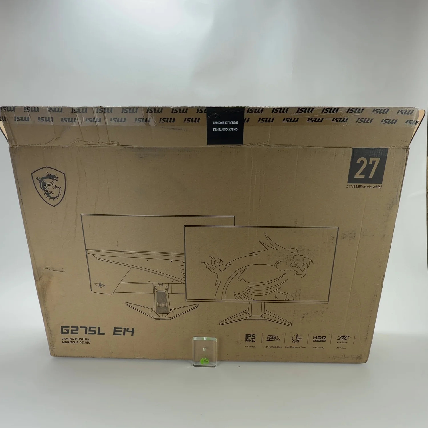 MSI 27" 3CF3 FHD Matte LCD IPS Gaming Monitor