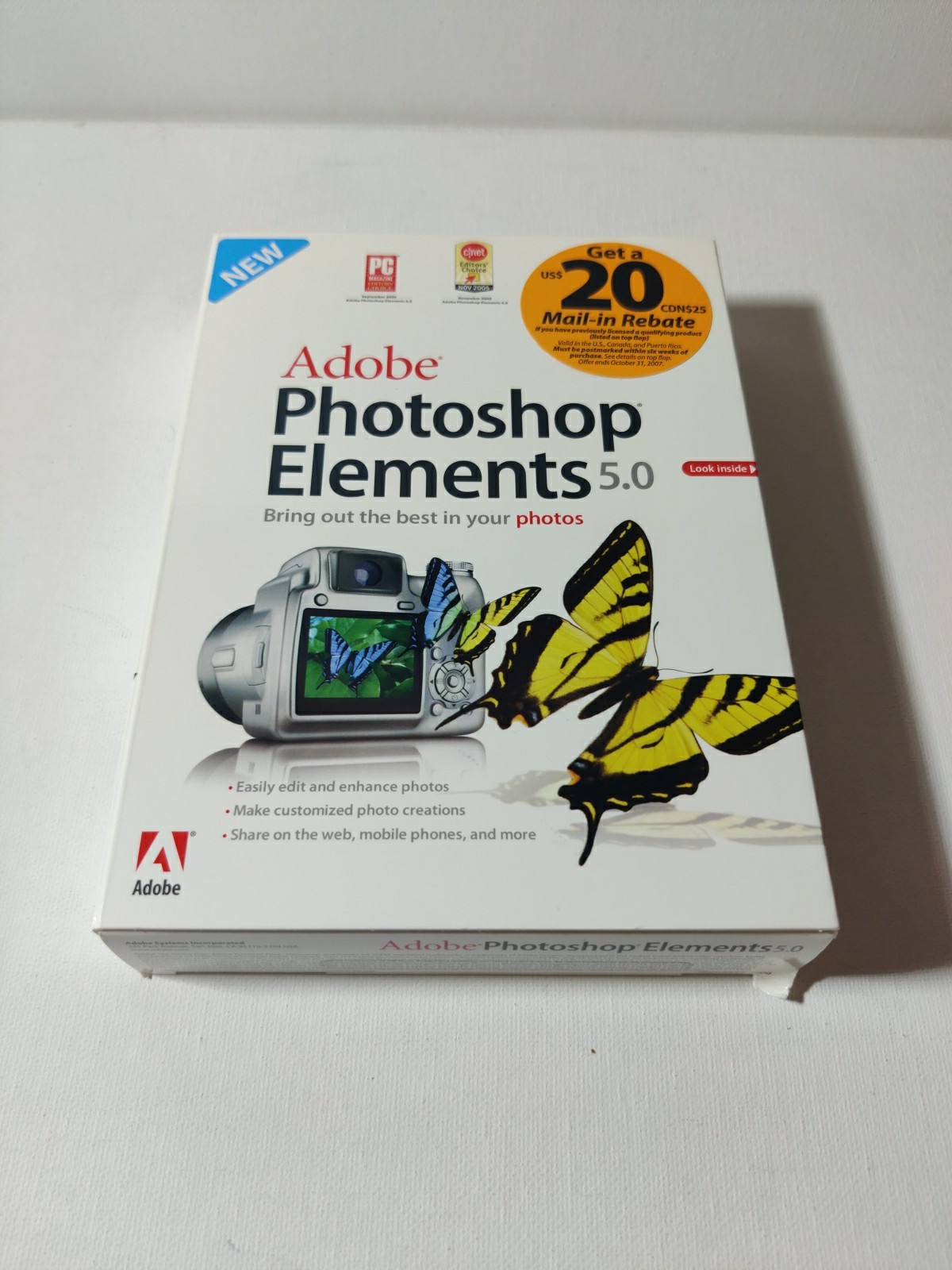 Adobe Photoshop Elements 5.0 for Windows XP with Manual