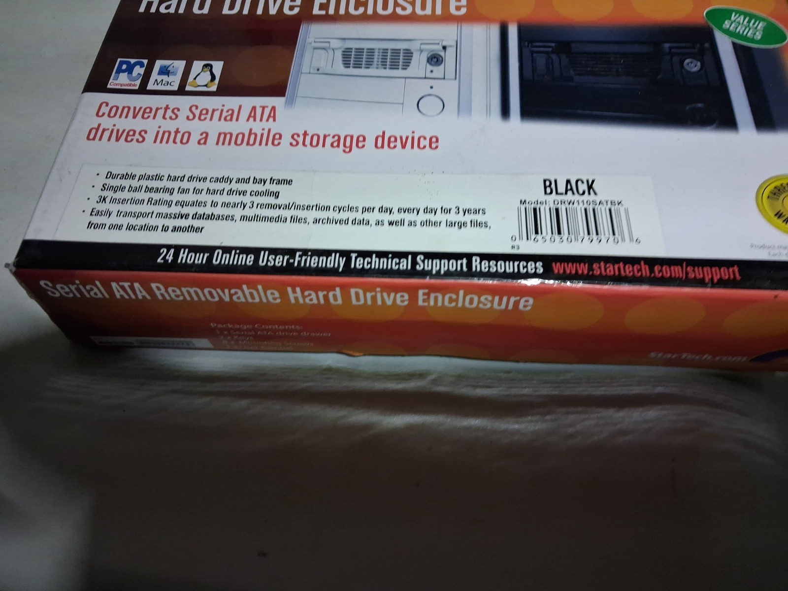 StarTech.com 3.5 Inch SATA 150 Hard Drive Drawer Black DRW110SATBK ( DRW115SATBK