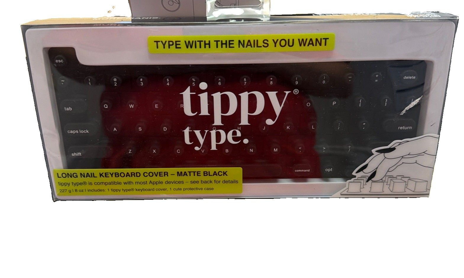 Tippy Type Keyboard Cover Compatible with Mac - Matte Black: Silicone Flexible