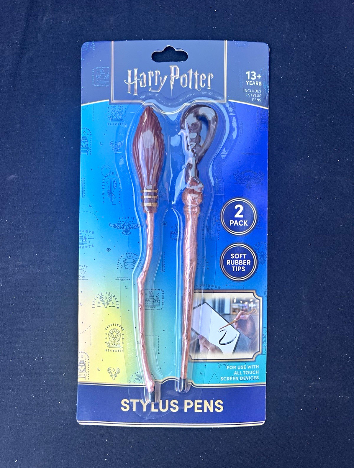 Harry Potter Stylus Pen Set 2 Pack Soft Rubber Tips for Touch Screen Devices