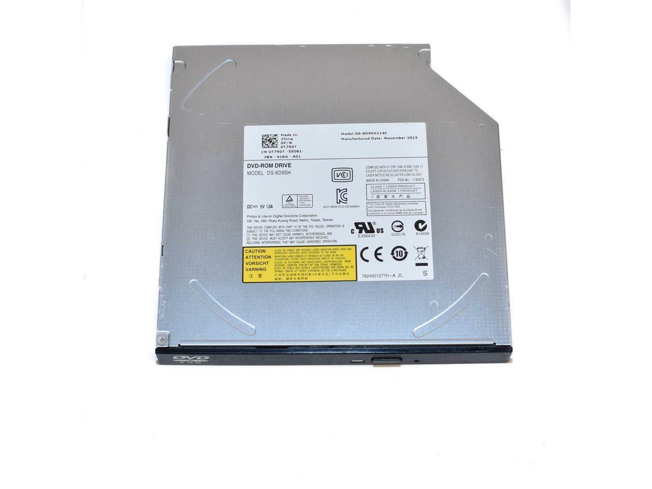 NEW OEM DELL 8X DVD-ROM SATA SLIMLINE OPTICAL DRIVE DS-8D9SH NIB02 T79DT 