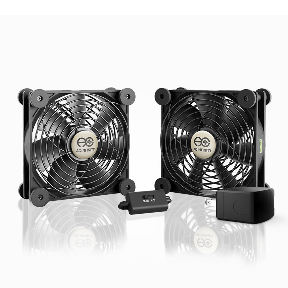 MULTIFAN S7-P, Quiet Dual 120mm AC-Powered Cooling Fan for Receiver DVR Cabinets